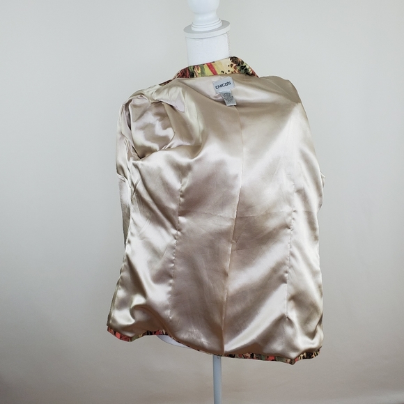 Chico's size 1 (small) vibrant print blazer - Picture 4 of 9